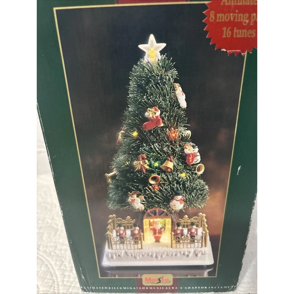 Vintage 1995 Maisto Musical Christmas Tree Village House‎